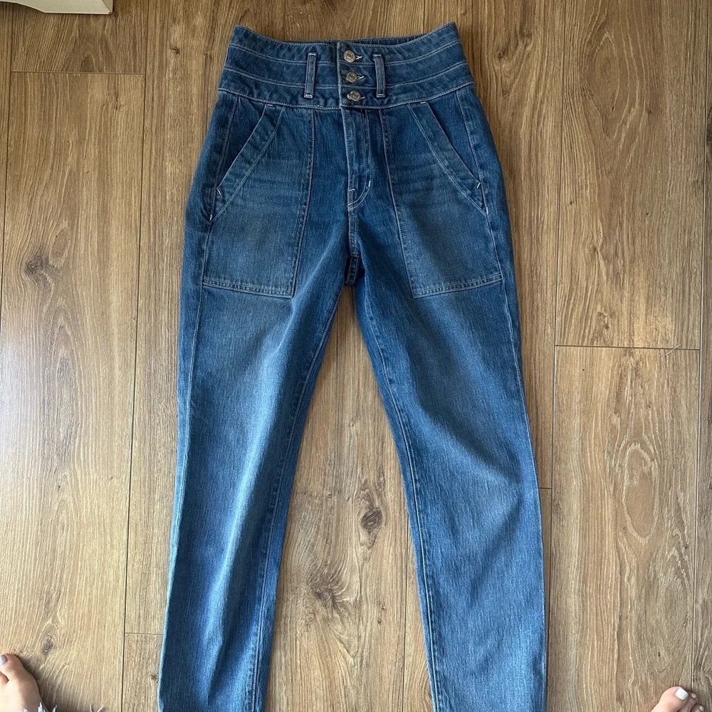 Veronica Beard High Rise Blue Jeans - Picture 5 of 6